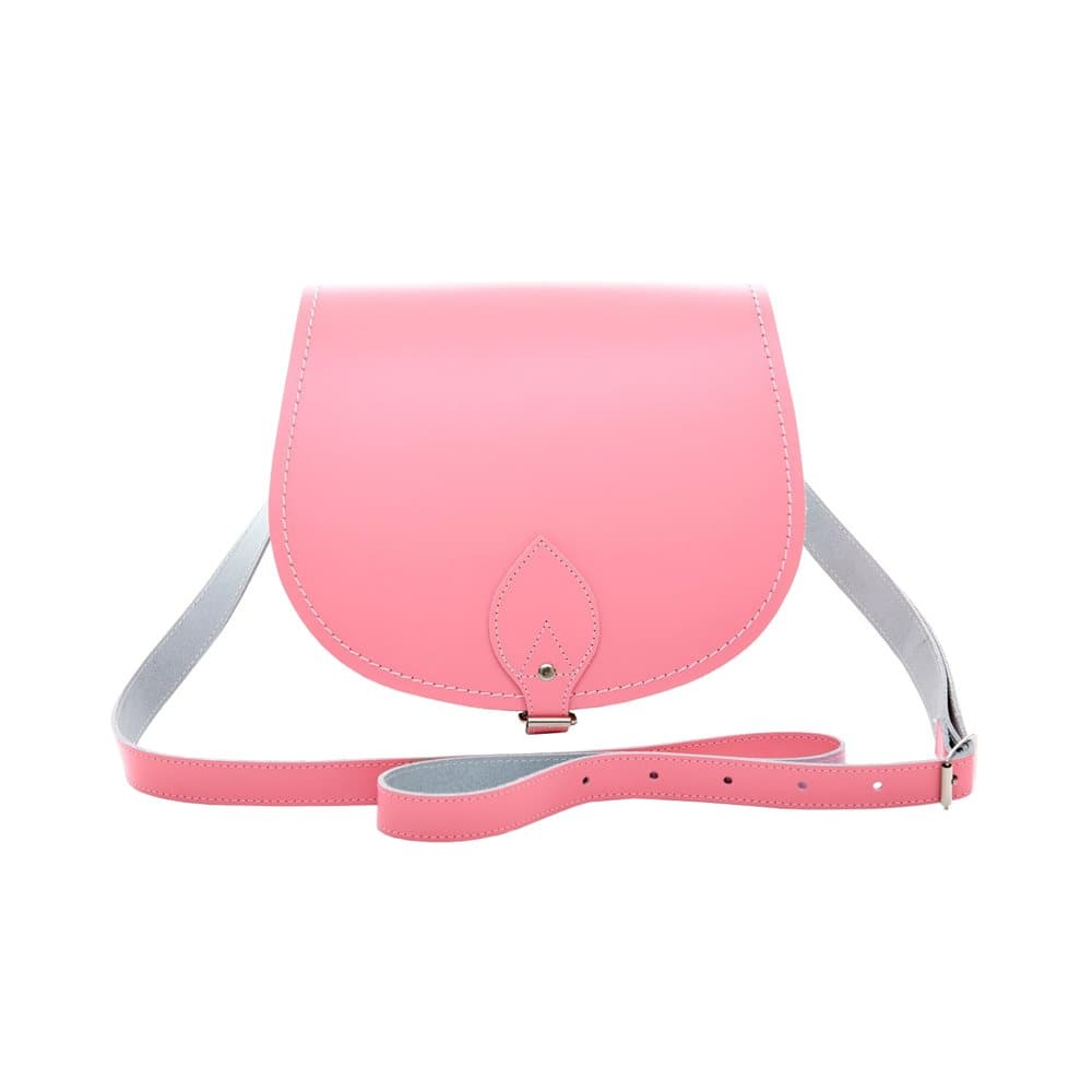 Zatchels Womens/Ladies Handcrafted Pastel Leather Saddle Bag (British Made)