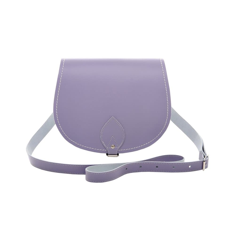 Zatchels Womens/Ladies Handcrafted Pastel Leather Saddle Bag (British Made)