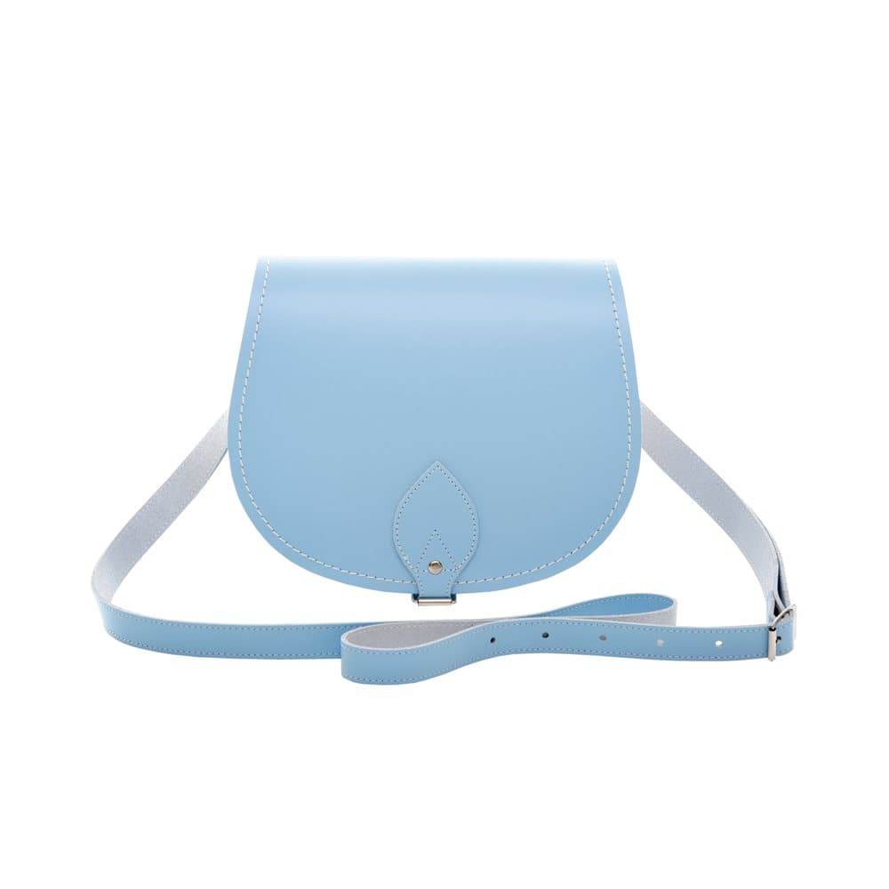 Zatchels Womens/Ladies Handcrafted Pastel Leather Saddle Bag (British Made)