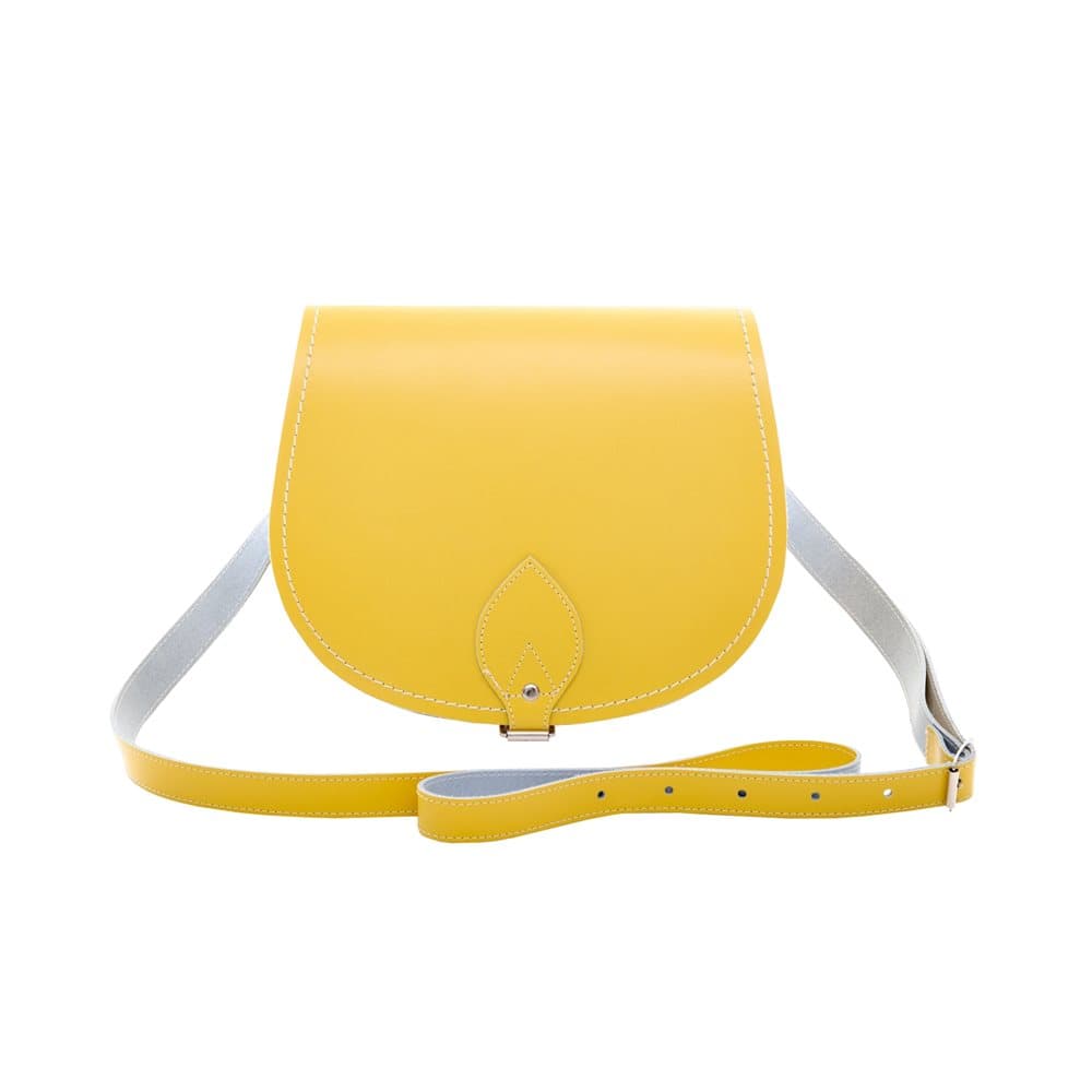 Zatchels Womens/Ladies Handcrafted Pastel Leather Saddle Bag (British Made)