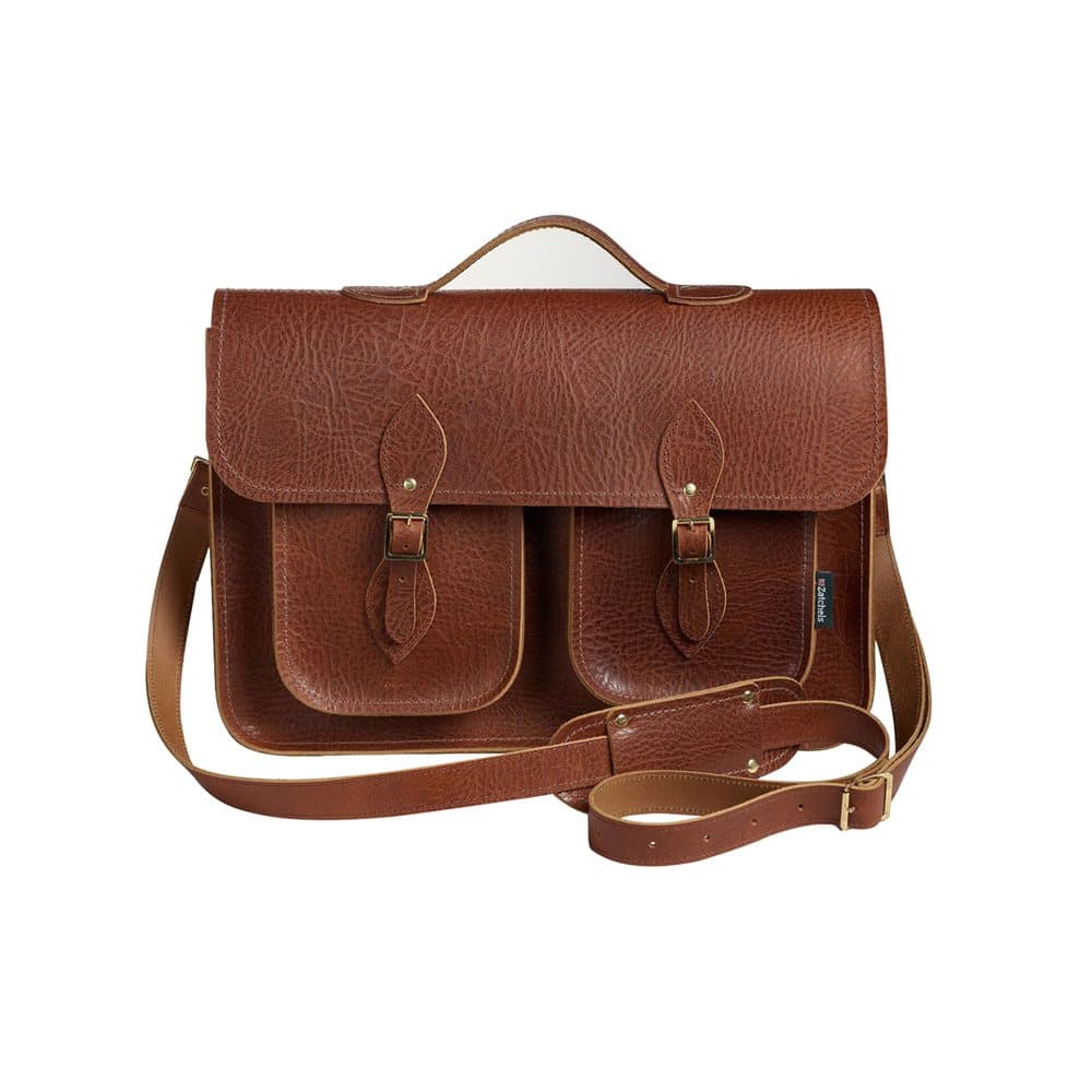 Zatchels Executive Handcrafted Leather Top Handle Satchel Bag (British Made)