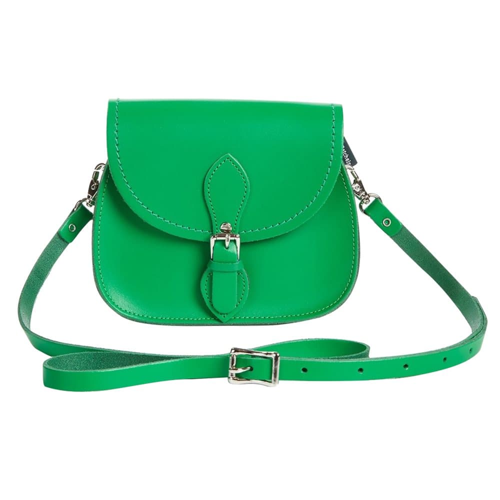 Zatchels Womens/Ladies Classic Hand-Crafted Leather Micro Saddle Bag (British Made)