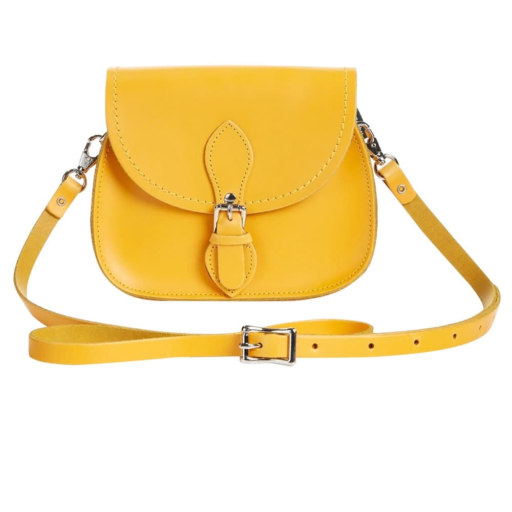 Zatchels Womens/Ladies Classic Hand-Crafted Leather Micro Saddle Bag (British Made)