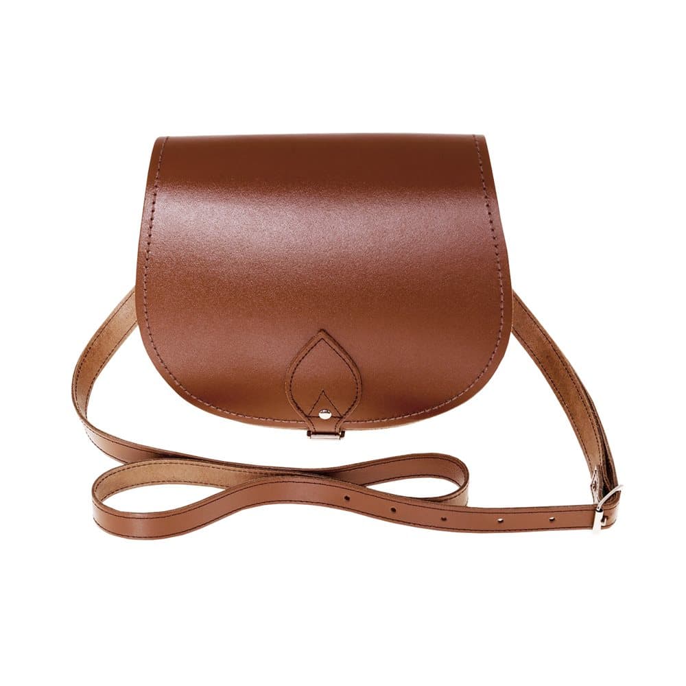 Zatchels Womens/Ladies Handcrafted Leather Saddle Bag (British Made)