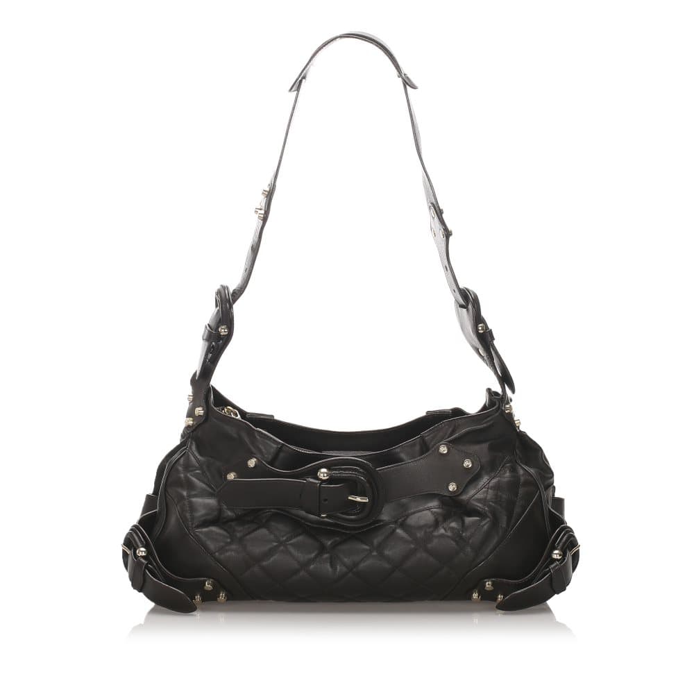 Burberry Quilted Leather Shoulder Bag Brown