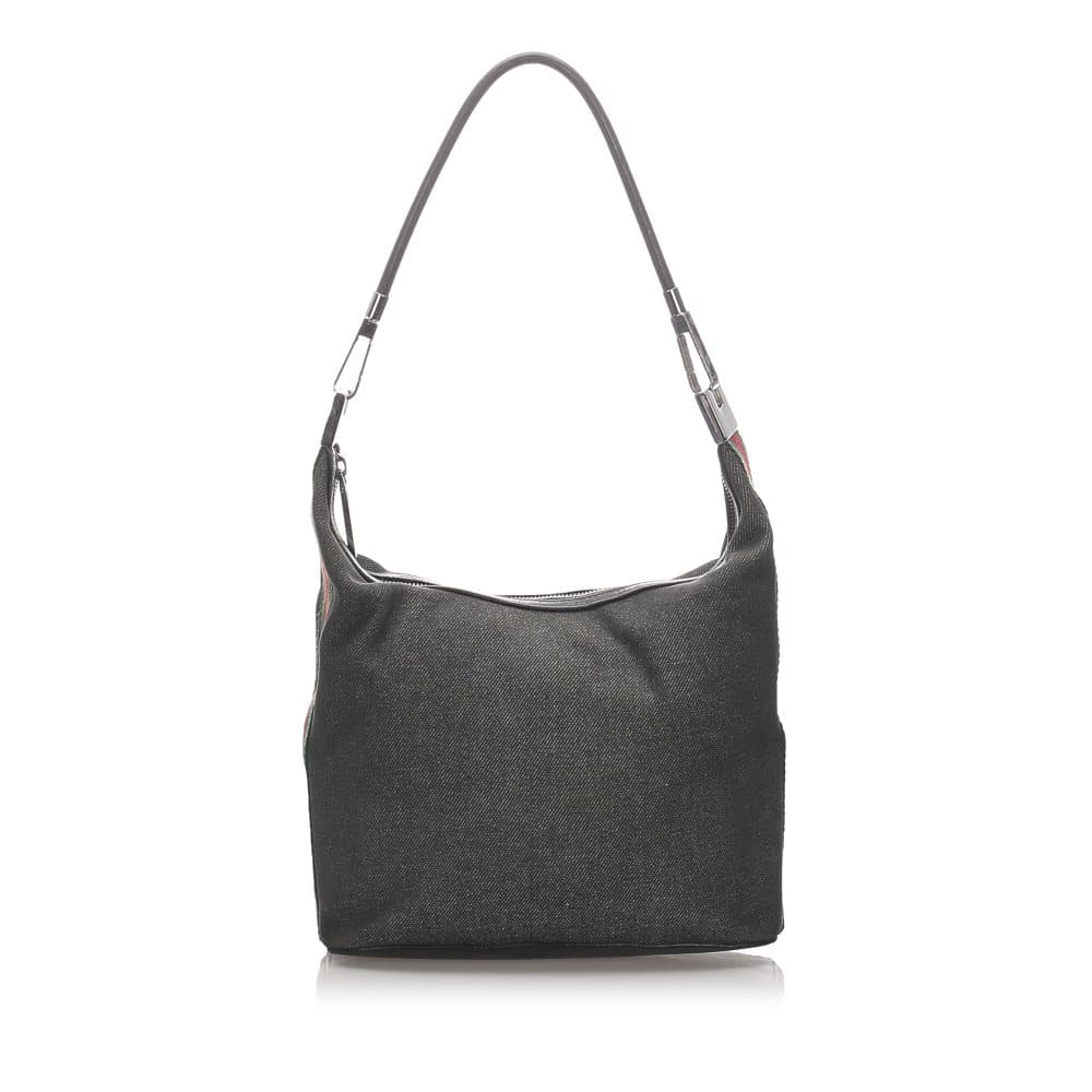 Pre -eid Gucci Denim Web Shoulder Bag Grey