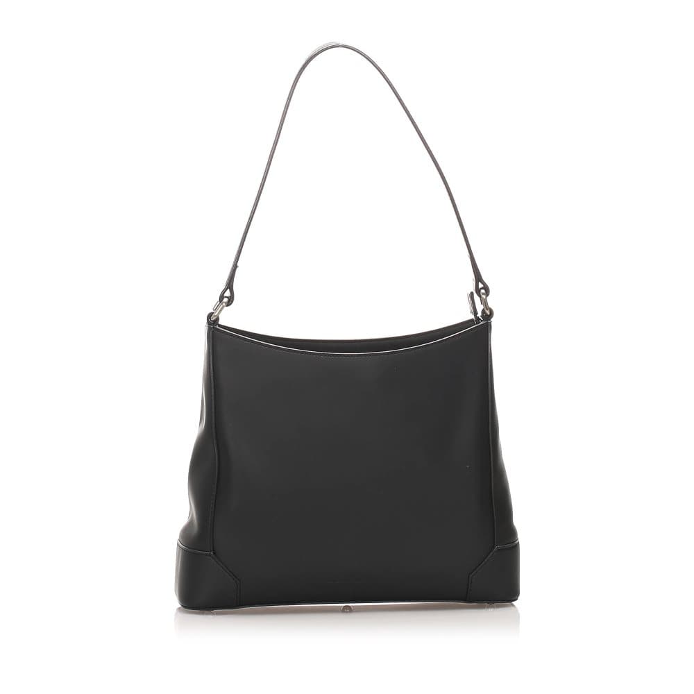 Burberry Leather Shoulder Bag Black
