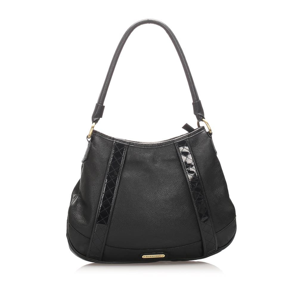 Burberry Leather Shoulder Bag Black