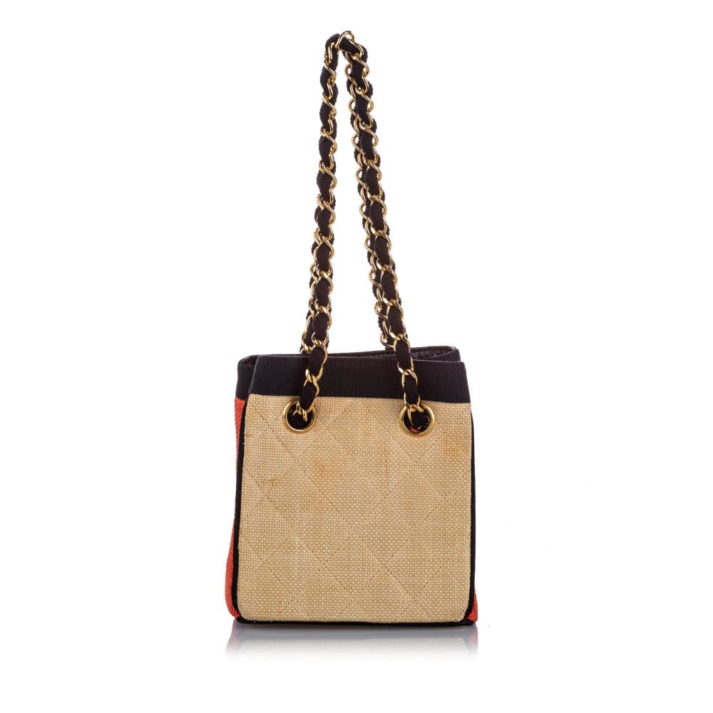 Chanel Classic Canvas Shoulder Bag Brown