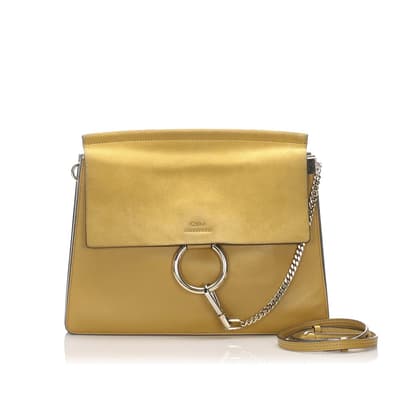 Pre-owned Chloe Faye Leather Shoulder Bag Yellow