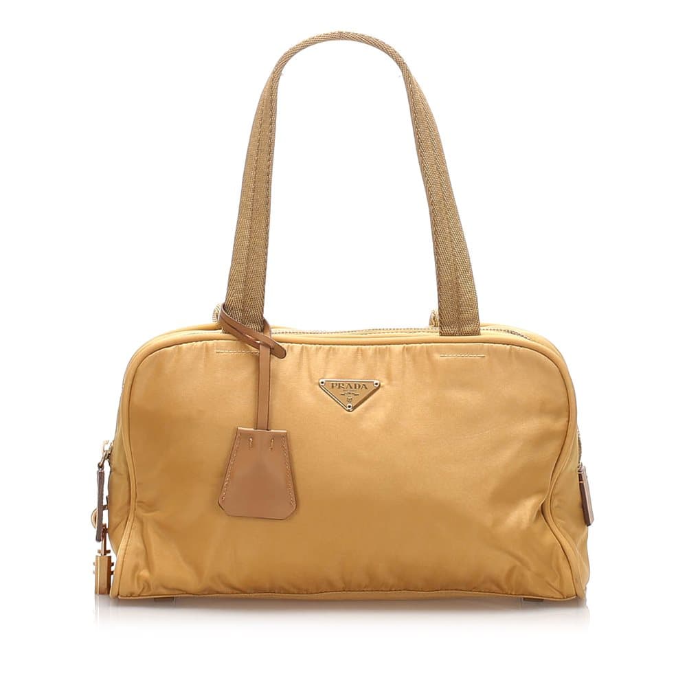 Pre-owned Prada Tessuto Shoulder Bag Brown