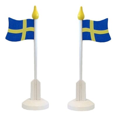 2st Svensk Bordsflagga i trä