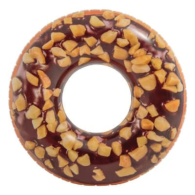 Giant Donut vannrør med sjokolade og nøtteglasur 115cm (45 ")