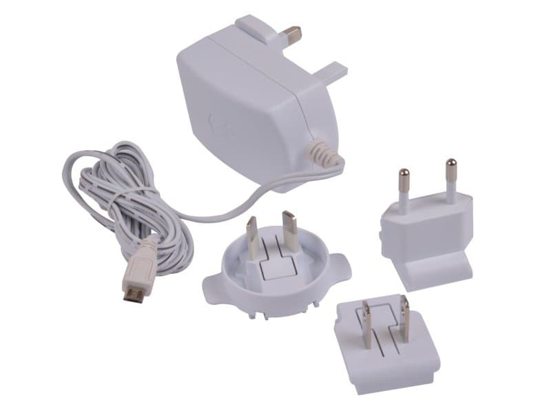 Strömadapter Raspberry Pi, microUSB - Vit