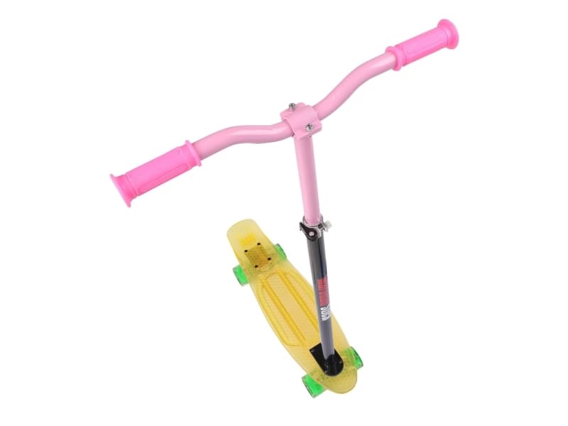 Maronad Retro Minicruiser Transparent Skateboard + Maronad Stick Gul/Pink