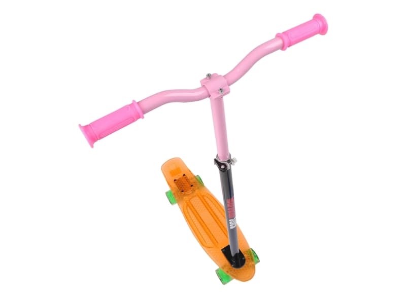 Maronad Retro Minicruiser Transparent Skateboard +MaronadStick Orange/Pink
