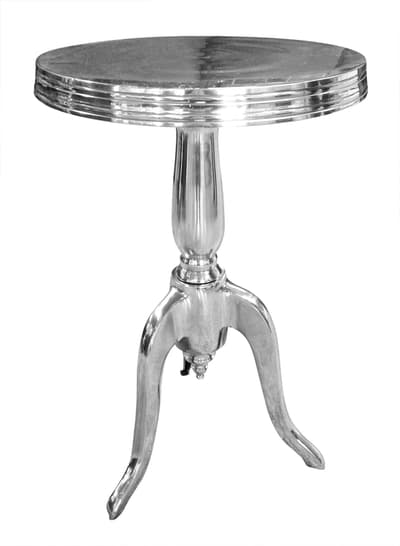 Snyggt bord i aluminium, diameter 34 höjd 53 cm