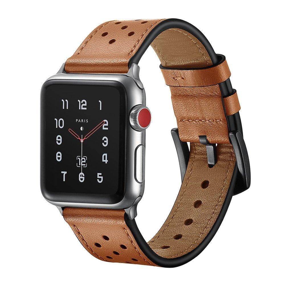 Apple Watch aito nahkarannekoru 42 mm - ruskea