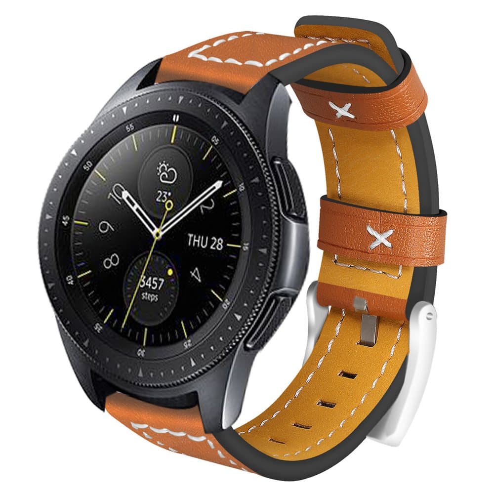 Rannekoru Samsung Gear S3 Classic / Frontier - nahkaa - ruskea