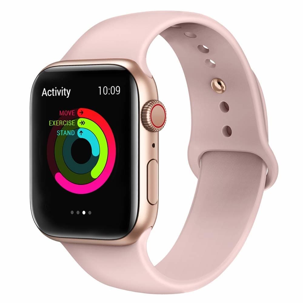 Apple Watch rannekoru 42 mm silikoni - vaaleanpunainen