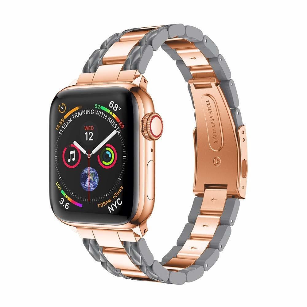 38mm Apple Watch Stainless Steel & Resin Watchband