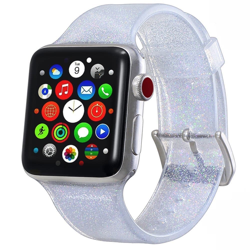 Apple Watch rannekoru 38 mm - Glitter hopea