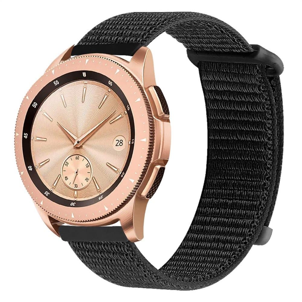 Nylonarmbånd til Samsung Galaxy Watch 42mm / Gear Sport - svart