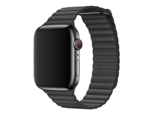 Bild av Apple Hermès - Slinga för smart klocka - 44mm - Stor storlek - svart - för Watch (42 mm, 44 mm)