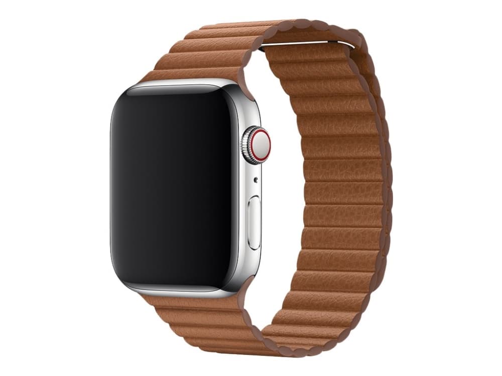 Apple 44mm Leather Loop - Klokkestropp for smart armbåndsur - Medium størrelse - salbrun - for Watch (42 mm, 44 mm)