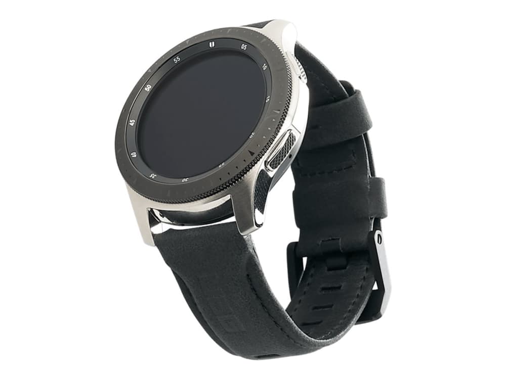 UAG Galaxy Watch Band 46mm - Leather Black - KlocKräm för smart klocka - 152 - 210 mm - svart - för Samsung Galaxy Watch (46 mm)