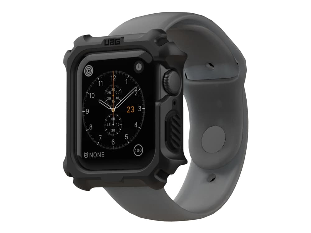 UAG Rugged Watch Case 44mm for Apple Watch Series 6/5/4/SE - Black/Black - Fodral för smartwatch - robust - svart - för Apple Watch (44 mm)