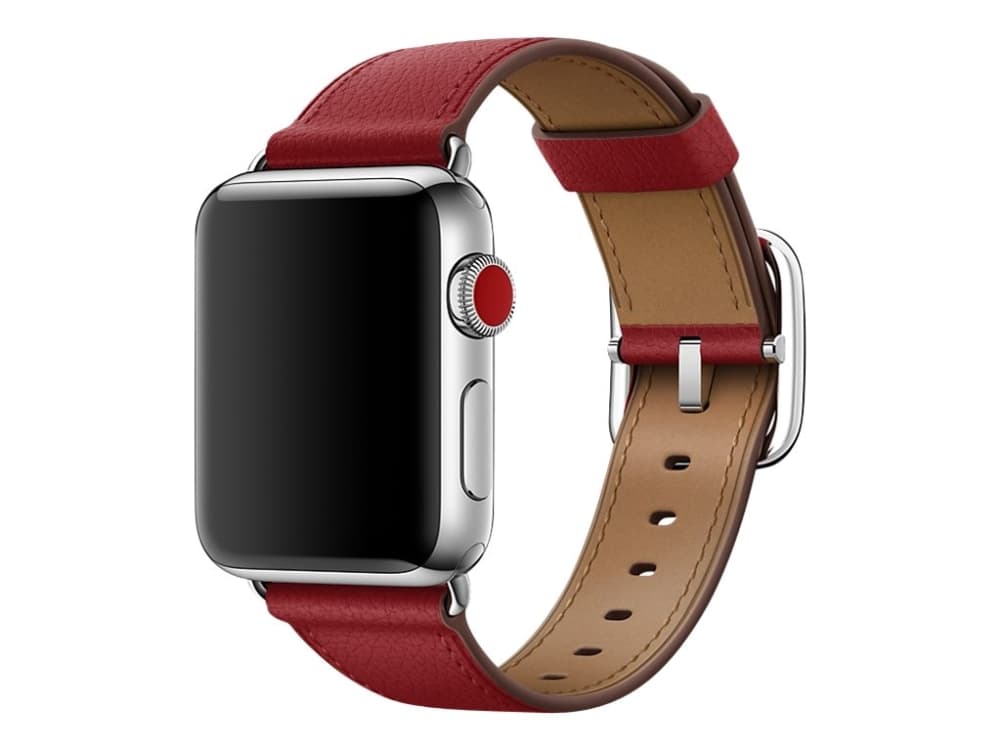 Apple 38mm Classic Buckle - Klokkestropp for smart armbåndsur - 130 - 195 mm - rubin - for Watch (38 mm, 40 mm)