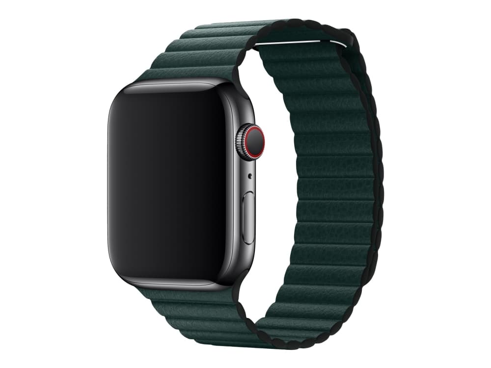 Apple 44mm Leather Loop - Klokkestropp for smart armbåndsur - Stor - skoggrønn - for Watch (42 mm, 44 mm)