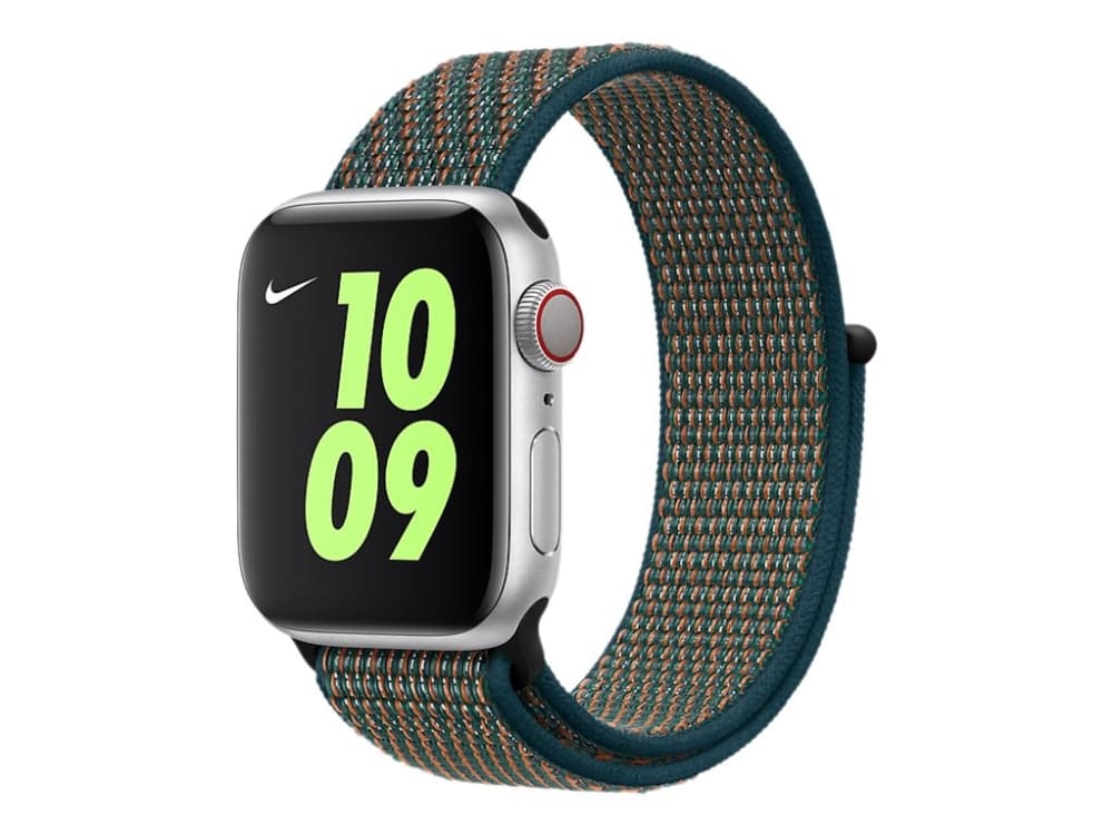 Apple 40mm Nike Sport Loop - Klokkestropp for smart armbåndsur - Regular size - hypermørkerød, neptungrønn - for Watch (38 mm, 40 mm)