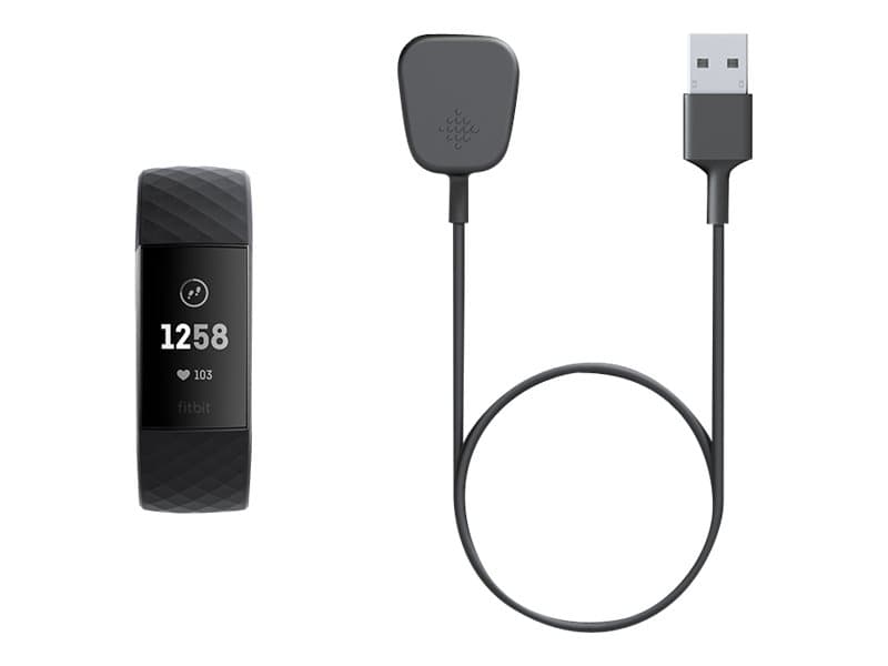 Fitbit - Ladekabel for smartarmbåndsur - USB (hann) - 50 cm - svart