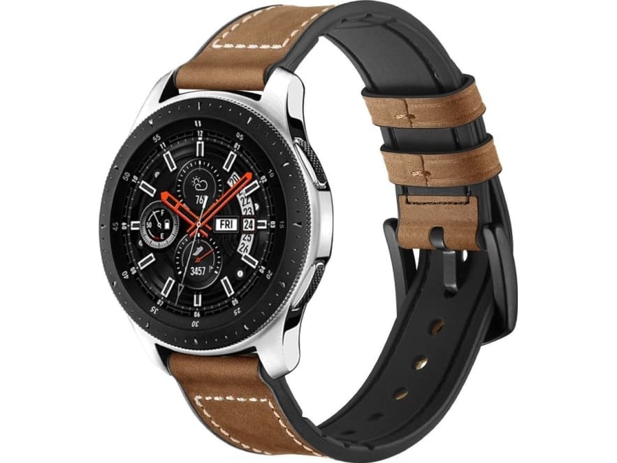 Tech-Protect leather strap for Samsung Galaxy Watch 46mm Brown Vintage
