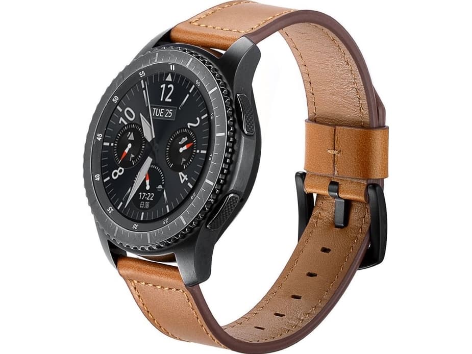 Tech-Protect leather strap for Samsung Galaxy Watch 46mm Brown