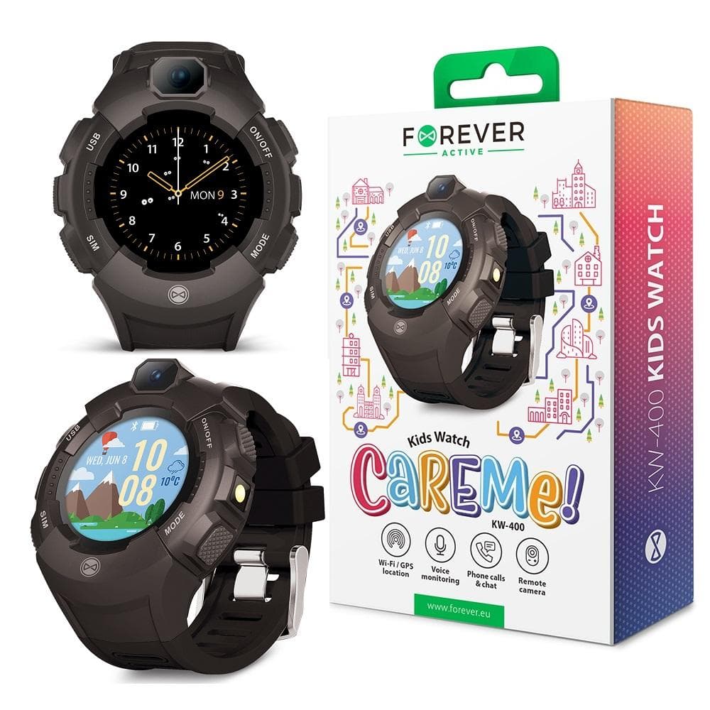FOREVER GPS Barn Smartklocka Care-Me KW-400 - Svart
