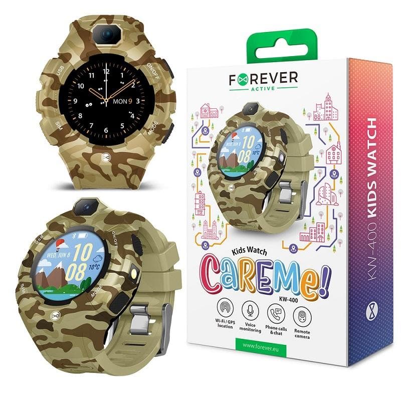 FOREVER GPS Barn Smartklocka Care-Me KW-400 - Military