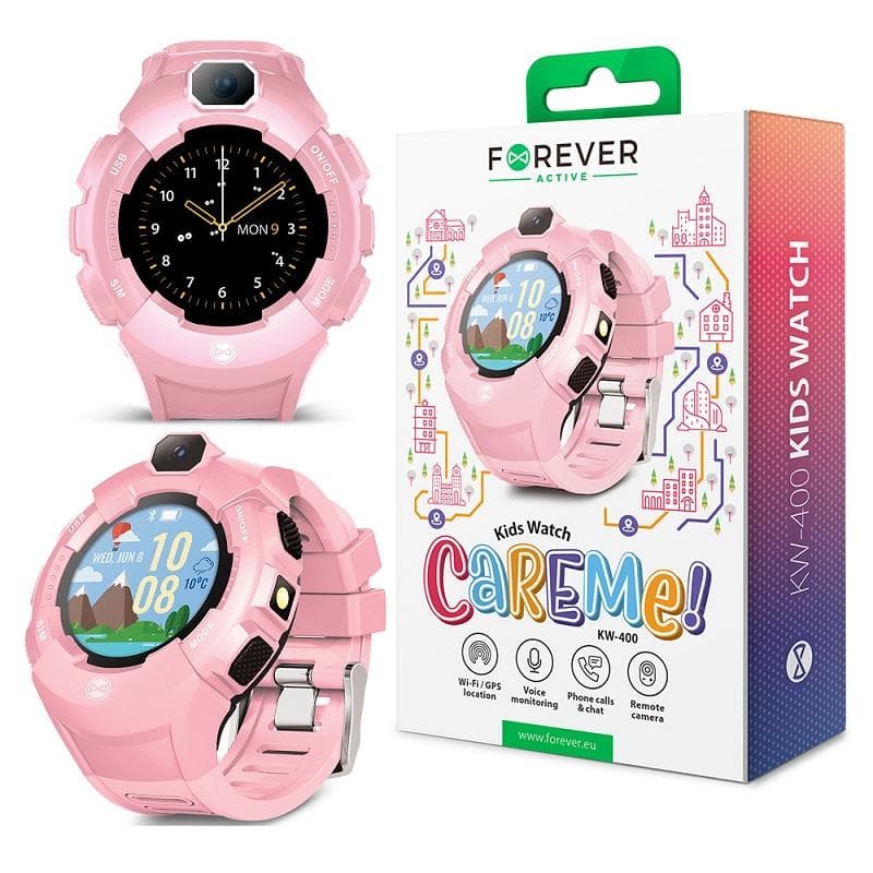 FOREVER GPS Barn Smartklocka Care-Me KW-400 - Rosa