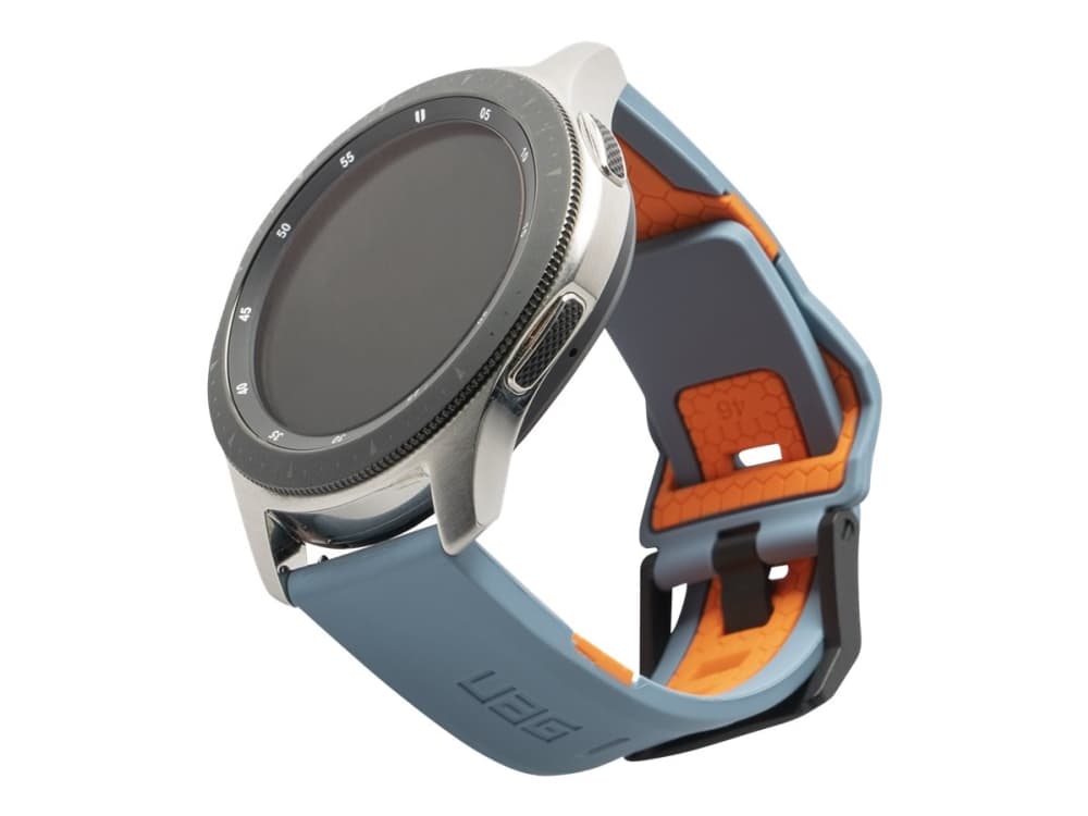 UAG Rugged Strap for Samsung Galaxy Watch (46mm-22mm) - Civilian Slate/Orange - KlocKräm för smart klocka - slate/orange - för Samsung Galaxy Watch (