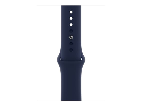 Apple 44mm Sport Band - KlocKräm för smart klocka - storlek S/M och M/L - mörkblå - för Watch Hermès Series 7, Hermès Series 9, Series 10, Series 8,