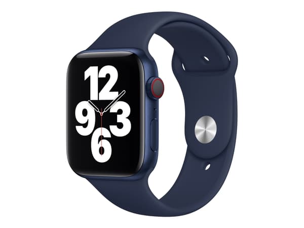 Apple 44mm Sport Band - KlocKräm för smart klocka - storlek S/M och M/L - mörkblå - för Watch Hermès Series 7, Hermès Series 9, Series 10, Series 8,