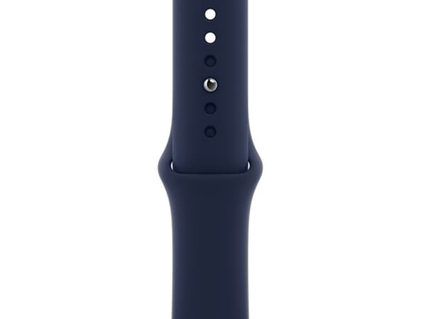 Apple 44mm Sport Band - KlocKräm för smart klocka - storlek S/M och M/L - mörkblå - för Watch Hermès Series 7, Hermès Series 9, Series 10, Series 8,