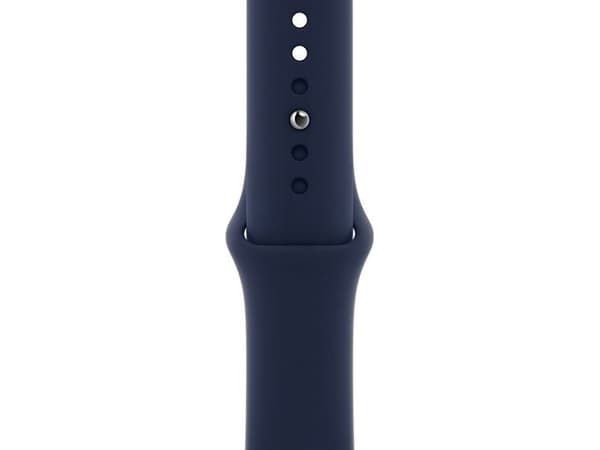 Apple 44mm Sport Band - KlocKräm för smart klocka - storlek S/M och M/L - mörkblå - för Watch Hermès Series 7, Hermès Series 9, Series 10, Series 8,