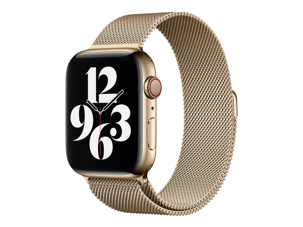 Apple 44mm Milanese Loop - Klokkestropp for smart armbåndsur - Normal størrelse - gull - for Watch (42 mm, 44 mm)