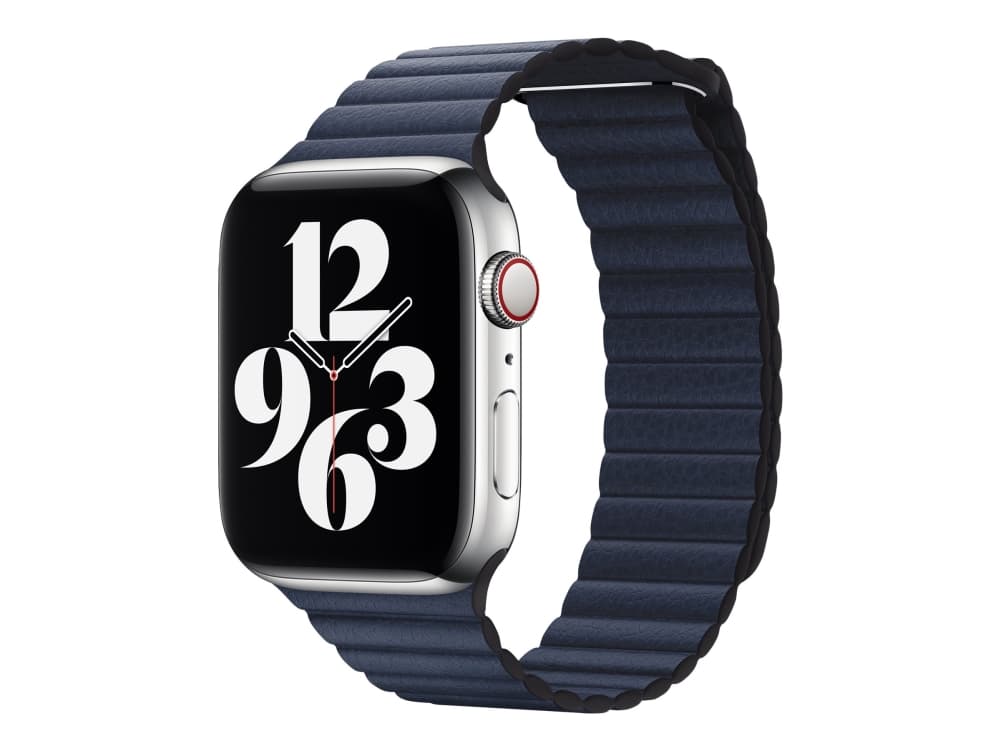 Apple 44mm Leather Loop - Klokkestropp for smart armbåndsur - Medium størrelse - dykkerblå - for Watch (42 mm, 44 mm)