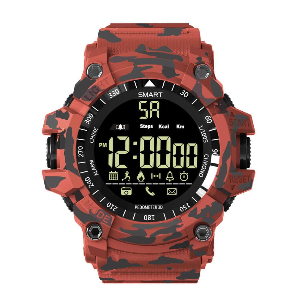 EX16 Plus Sport vandtæt smartwatch - Rød Camouflage