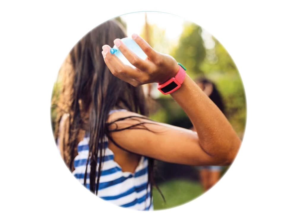 Fitbit Ace 2 - Aktivitetssporer med bånd - silikon - vannmelon/blågrønt - wrist size: 117-168 mm - monokrom - Bluetooth - 20 g