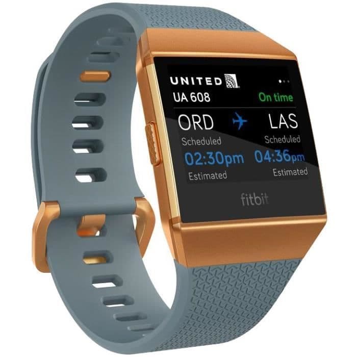 FITBIT IONIC Ansluten klocka för fitness och sport - Slate Blue and Orange Metallic